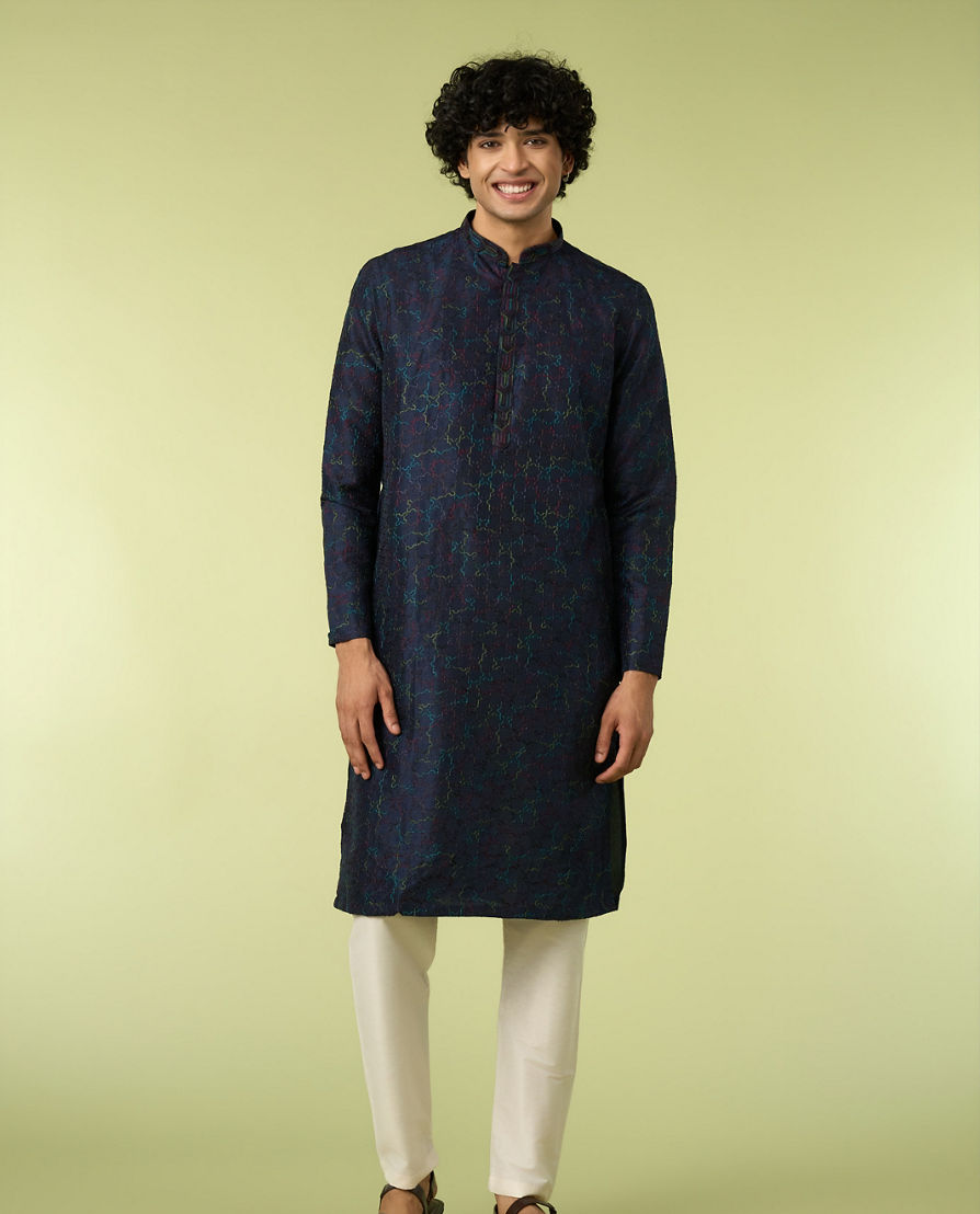 Diwas Men Blue Majesty Kurta Pajama