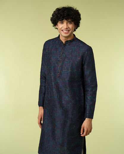 Diwas Men Blue Majesty Kurta Pajama