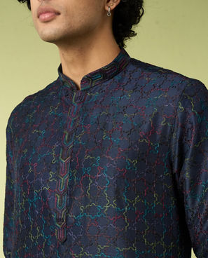 Diwas Men Blue Majesty Kurta Pajama