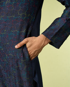 Diwas Men Blue Majesty Kurta Pajama