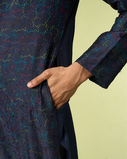 Diwas Men Blue Majesty Kurta Pajama