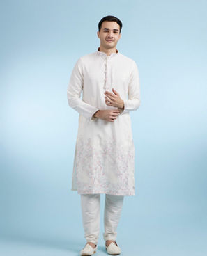 Diwas Men Cream Festival Kurta Pajama