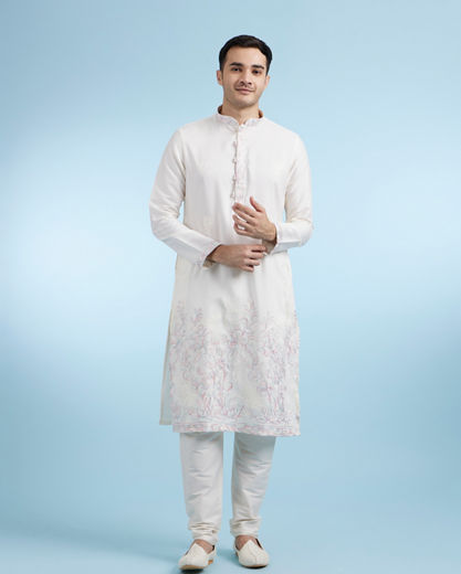 Diwas Men Cream Festival Kurta Pajama