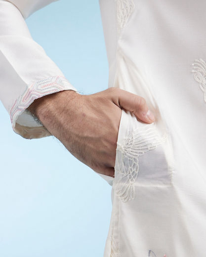 Diwas Men Cream Festival Kurta Pajama