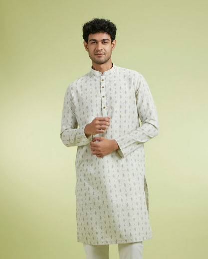 Diwas Men Light Mid Green Delight Kurta Pajama