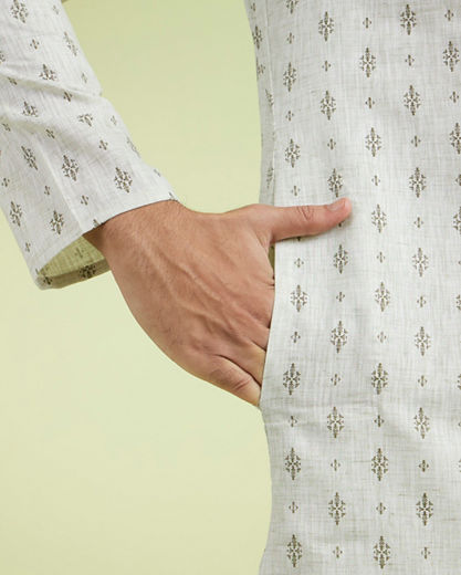 Diwas Men Light Mid Green Delight Kurta Pajama