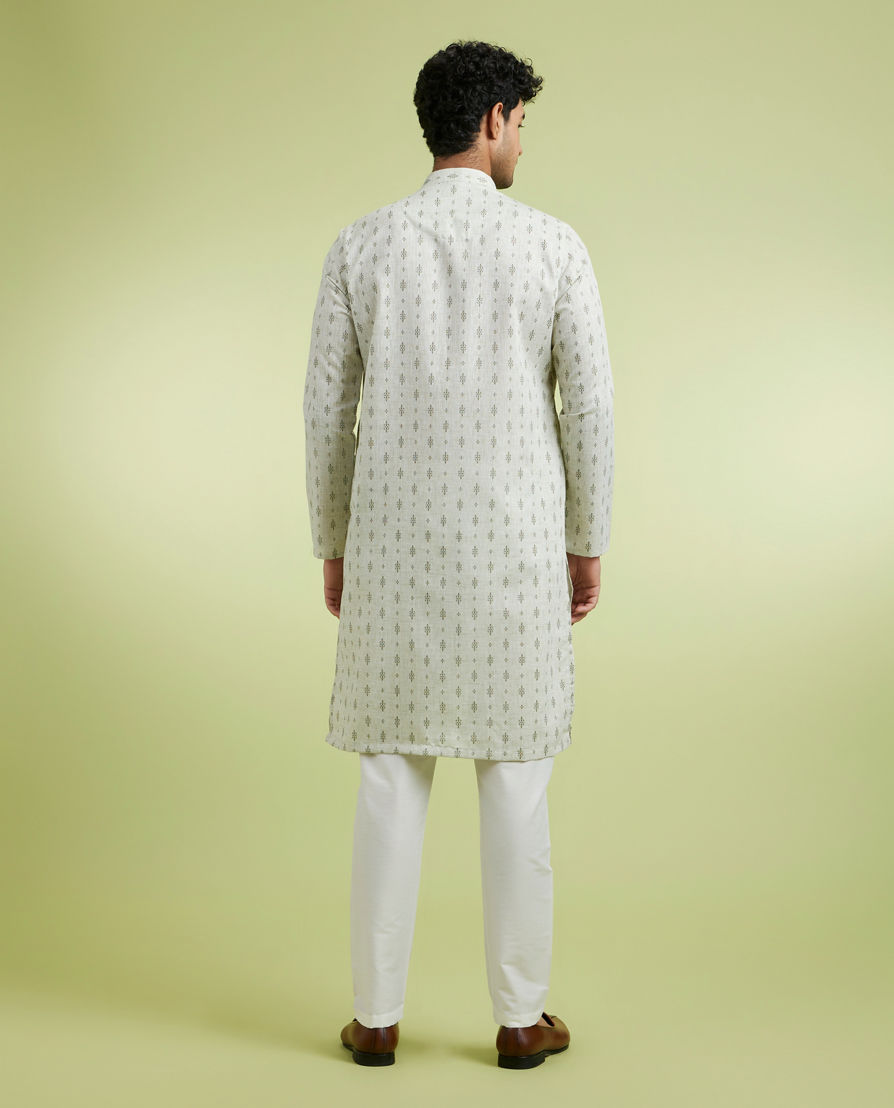 Diwas Men Light Mid Green Delight Kurta Pajama