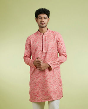 Diwas Men Panache Pink Kurta Pajama Set