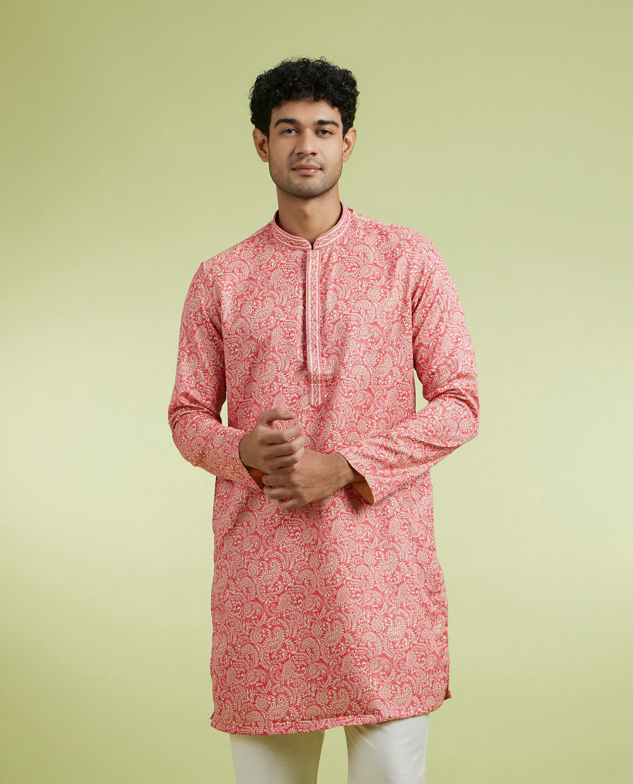 Diwas Men Panache Pink Kurta Pajama Set