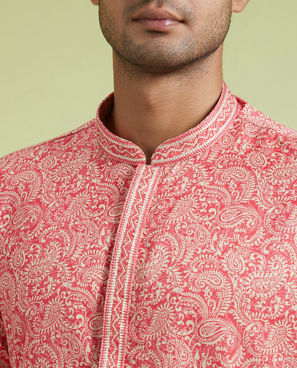 Diwas Men Panache Pink Kurta Pajama Set