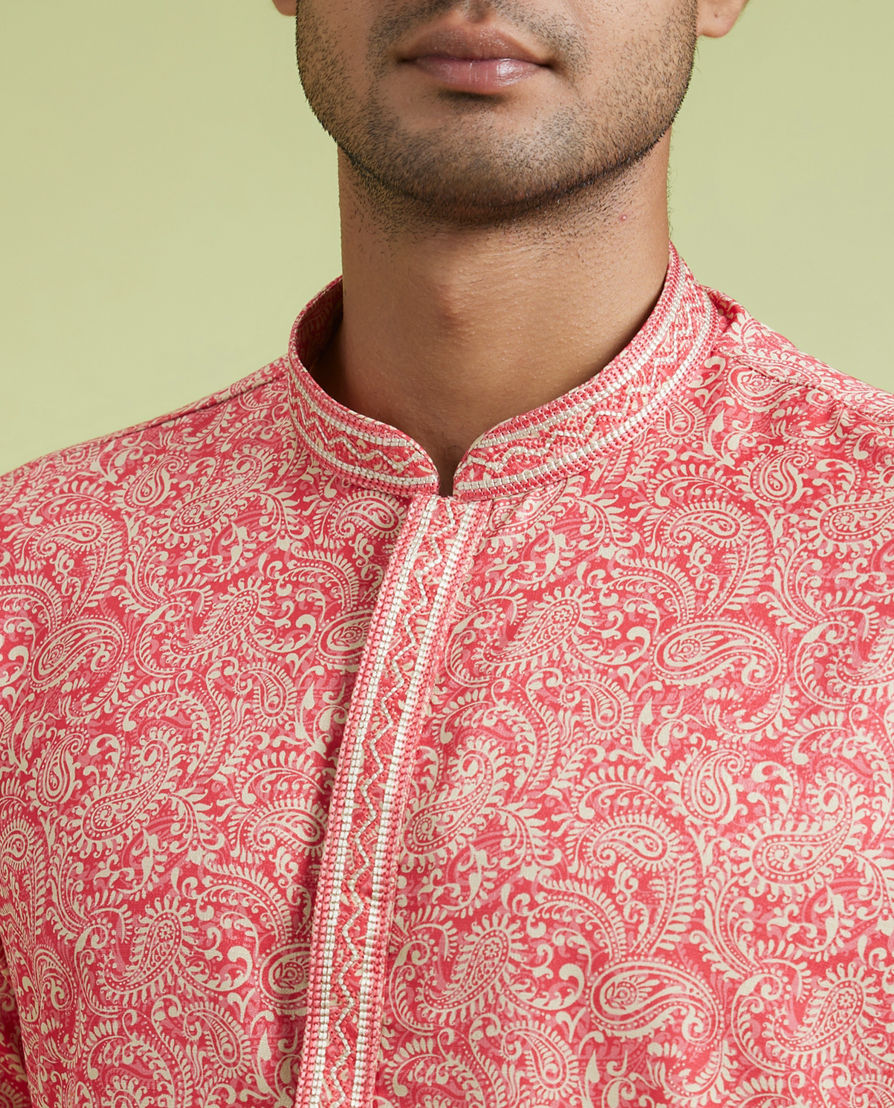 Diwas Men Panache Pink Kurta Pajama Set