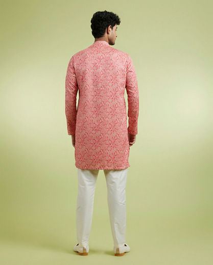 Diwas Men Panache Pink Kurta Pajama Set