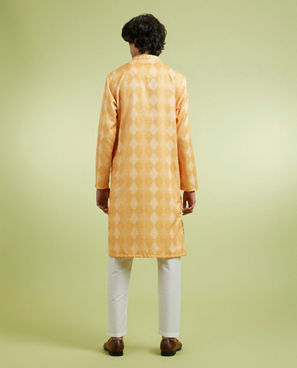 Diwas Men Festive Mustard Kurta Pajama