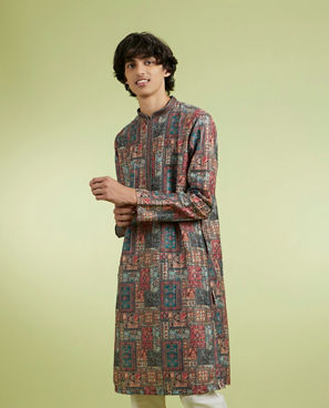 Diwas Men Pristine Rustic Pista Artistry Kurta Pajama