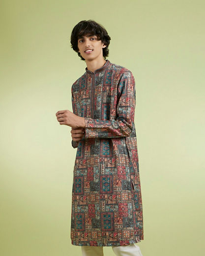 Diwas Men Pristine Rustic Pista Artistry Kurta Pajama