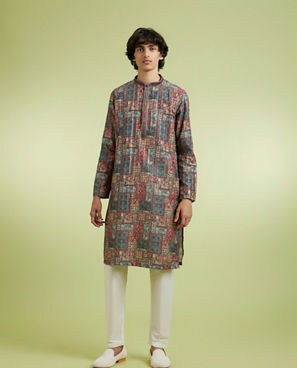 Diwas Men Pristine Rustic Pista Artistry Kurta Pajama