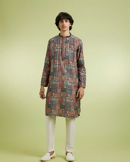 Diwas Men Pristine Rustic Pista Artistry Kurta Pajama