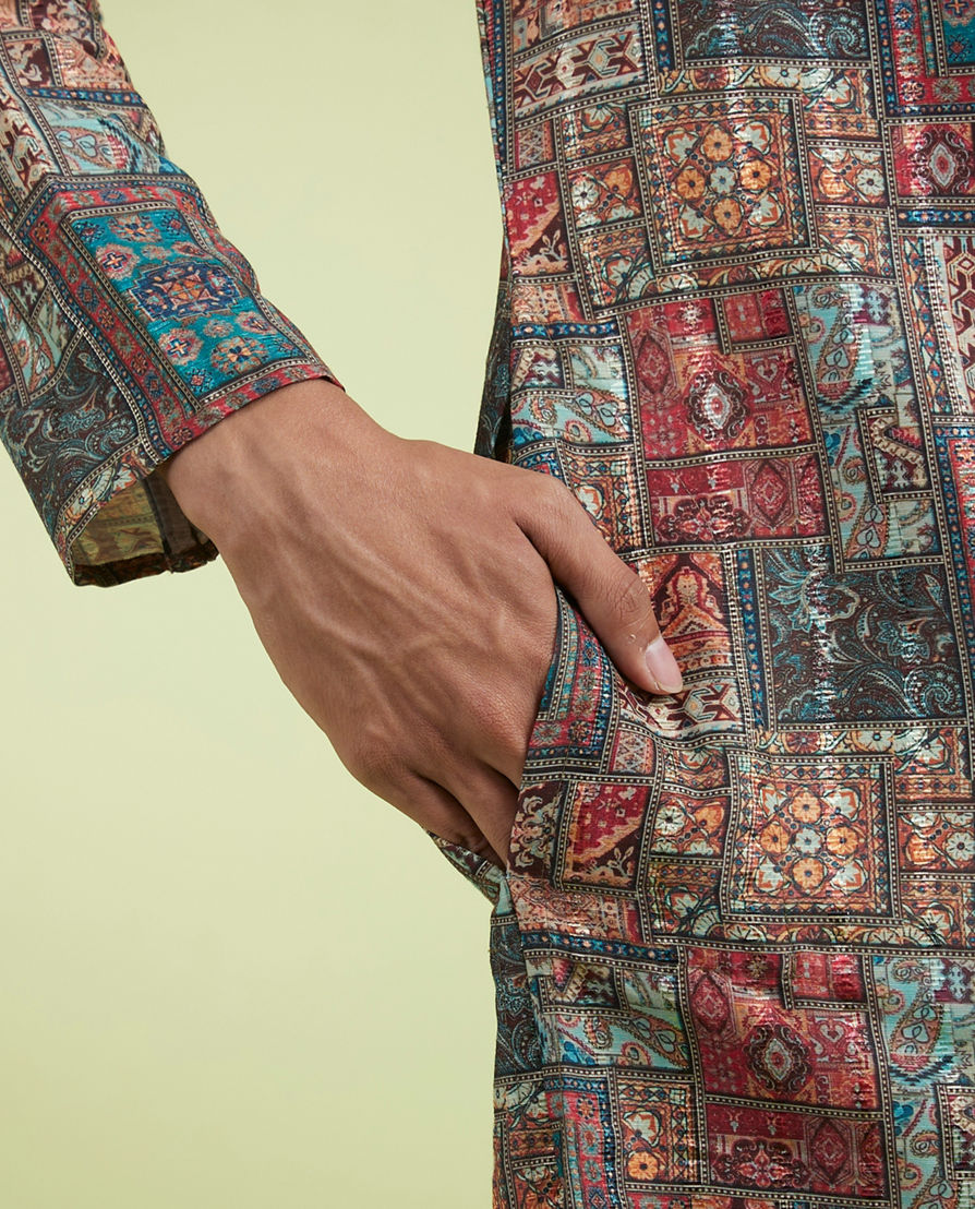 Diwas Men Pristine Rustic Pista Artistry Kurta Pajama