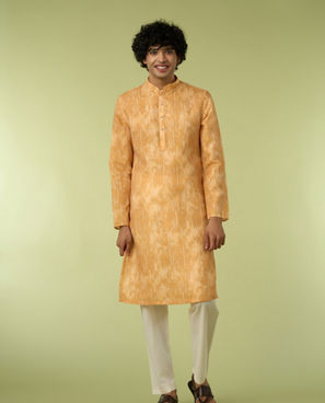 Diwas Men Mustard Debonair Kurta Pajama
