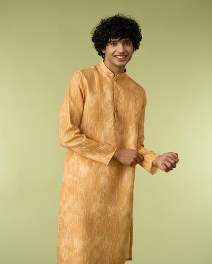 Diwas Men Mustard Debonair Kurta Pajama