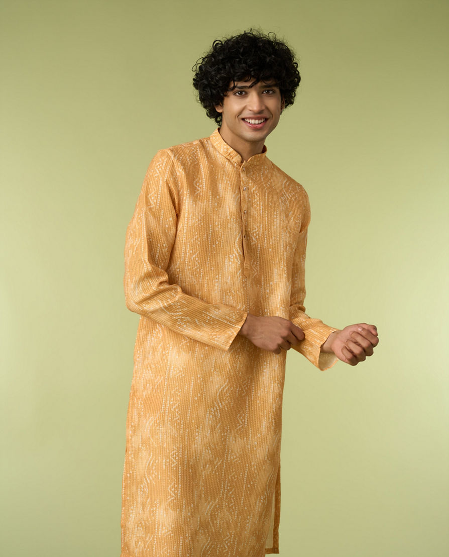 Diwas Men Mustard Debonair Kurta Pajama