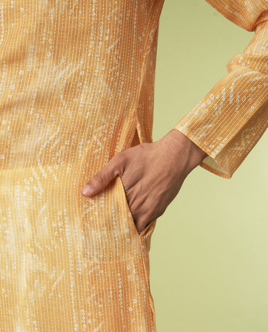 Diwas Men Mustard Debonair Kurta Pajama