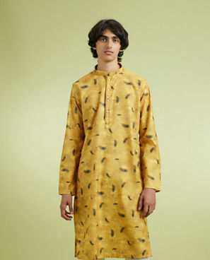 Diwas Men Radiant Mustard Kurta Pajama