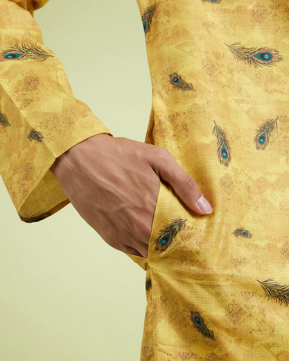 Diwas Men Radiant Mustard Kurta Pajama