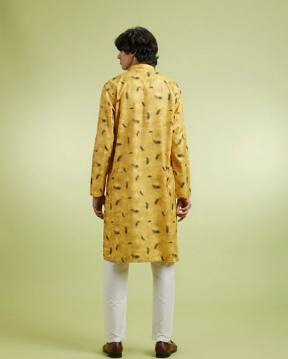 Diwas Men Radiant Mustard Kurta Pajama