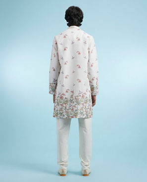 Diwas Men Elegant Beige Cotton Kurta Pajama