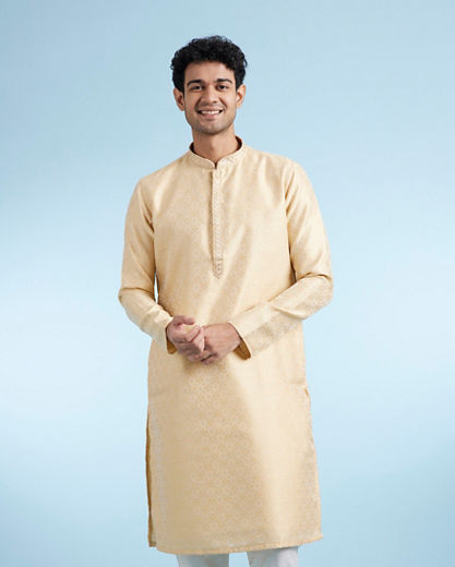 Diwas Men Fawn Ensemble Kurta Pajama