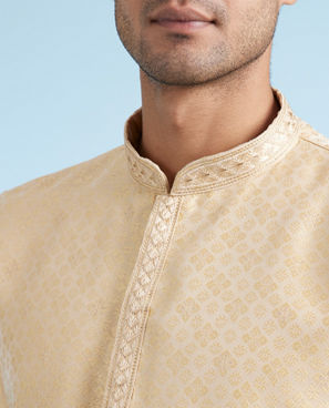 Diwas Men Fawn Ensemble Kurta Pajama