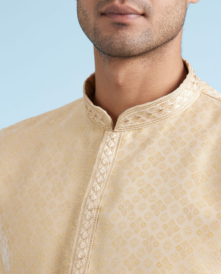Diwas Men Fawn Ensemble Kurta Pajama