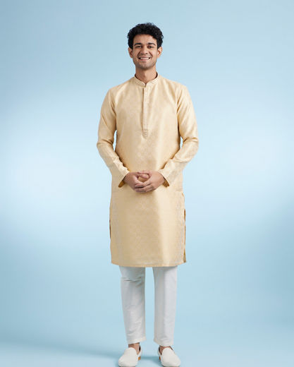 Diwas Men Fawn Ensemble Kurta Pajama