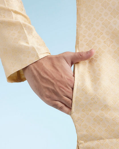 Diwas Men Fawn Ensemble Kurta Pajama