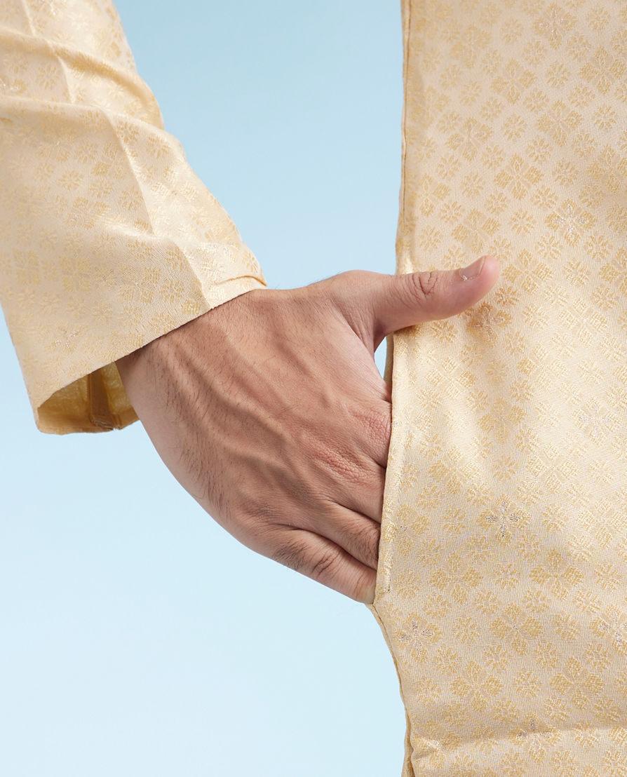 Diwas Men Fawn Ensemble Kurta Pajama