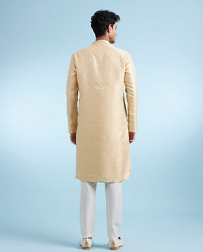 Diwas Men Fawn Ensemble Kurta Pajama