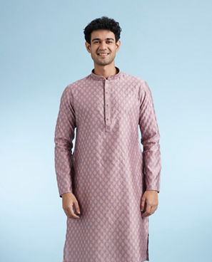 Diwas Men Dusty Pink Festive Kurta Pajama