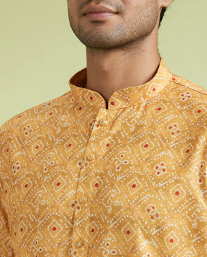 Diwas Men Mustard Elegance Kurta Pajama