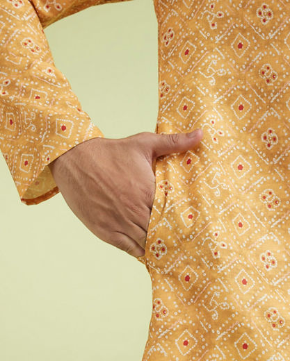 Diwas Men Mustard Elegance Kurta Pajama