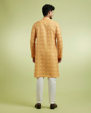 Diwas Men Mustard Elegance Kurta Pajama