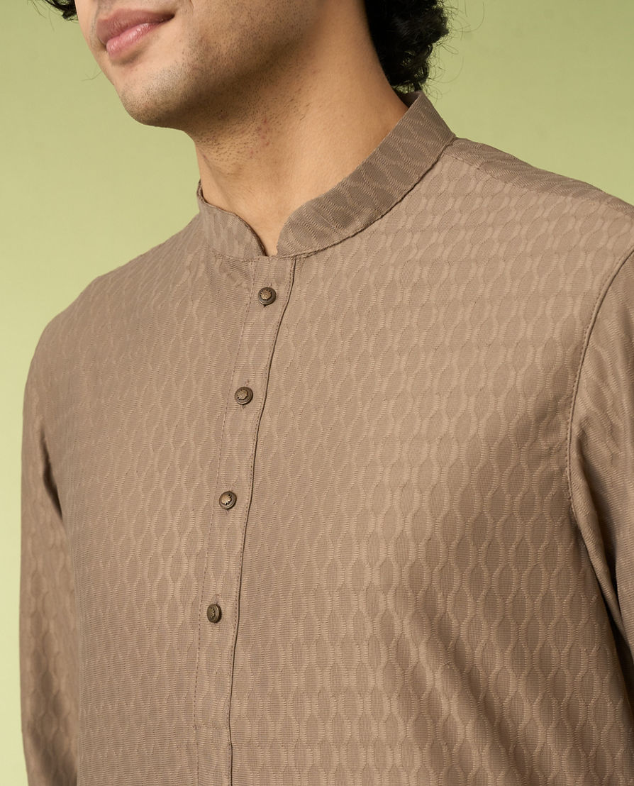 Diwas Men Elegant Brown Kurta Pajama