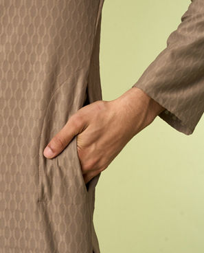 Diwas Men Elegant Brown Kurta Pajama
