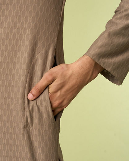 Diwas Men Elegant Brown Kurta Pajama