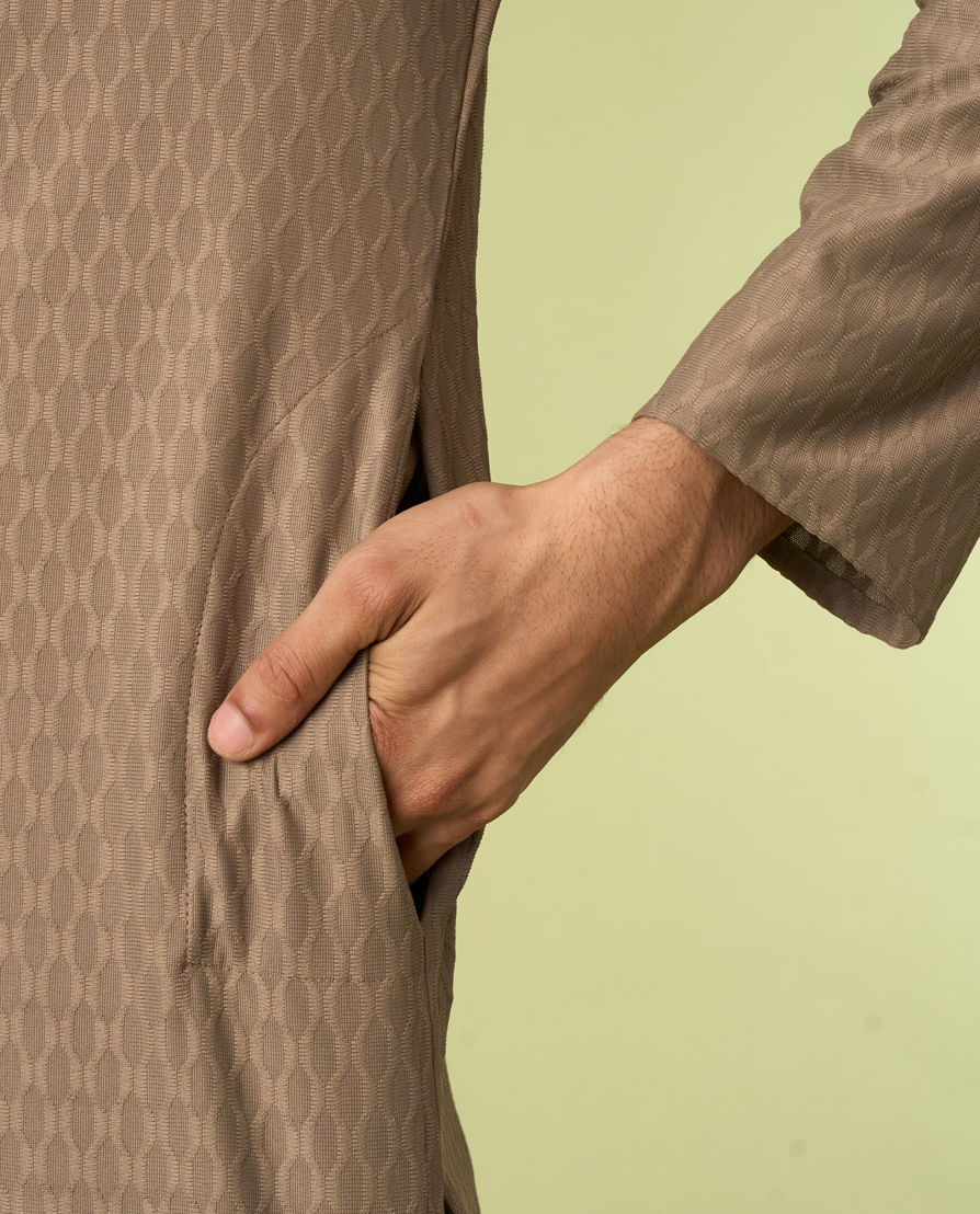 Diwas Men Elegant Brown Kurta Pajama