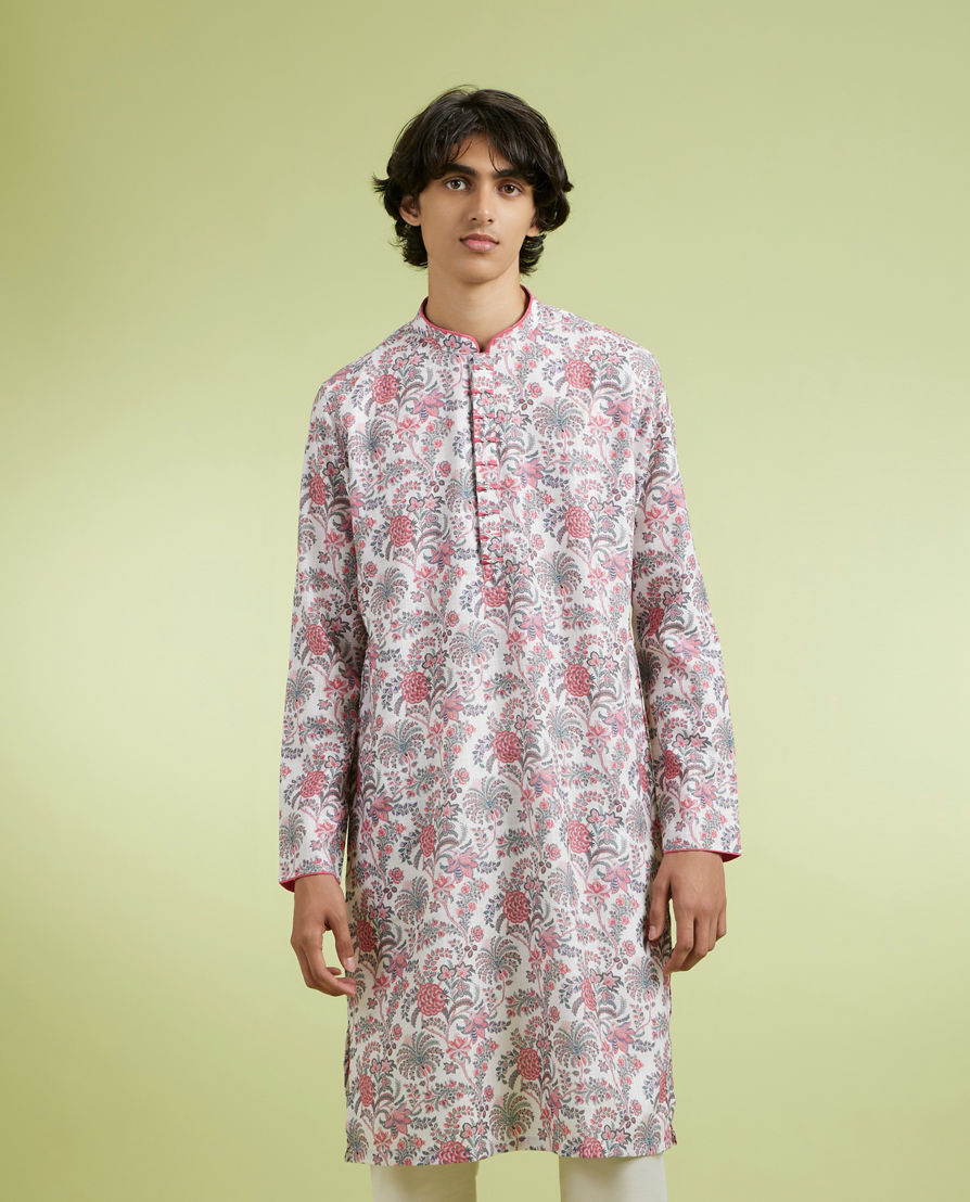Diwas Men Radiant Cream Colored Cotton Kurta Pajama