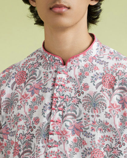 Diwas Men Radiant Cream Colored Cotton Kurta Pajama