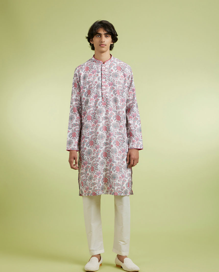Diwas Men Radiant Cream Colored Cotton Kurta Pajama