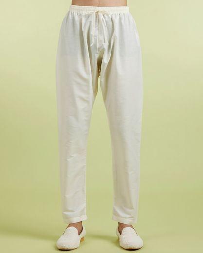 Diwas Men Radiant Cream Colored Cotton Kurta Pajama