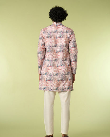Diwas Men Pristine Peach Kurta Pajama